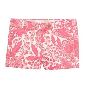 NWT J. Crew Pink and White Floral 4” Chino Shorts